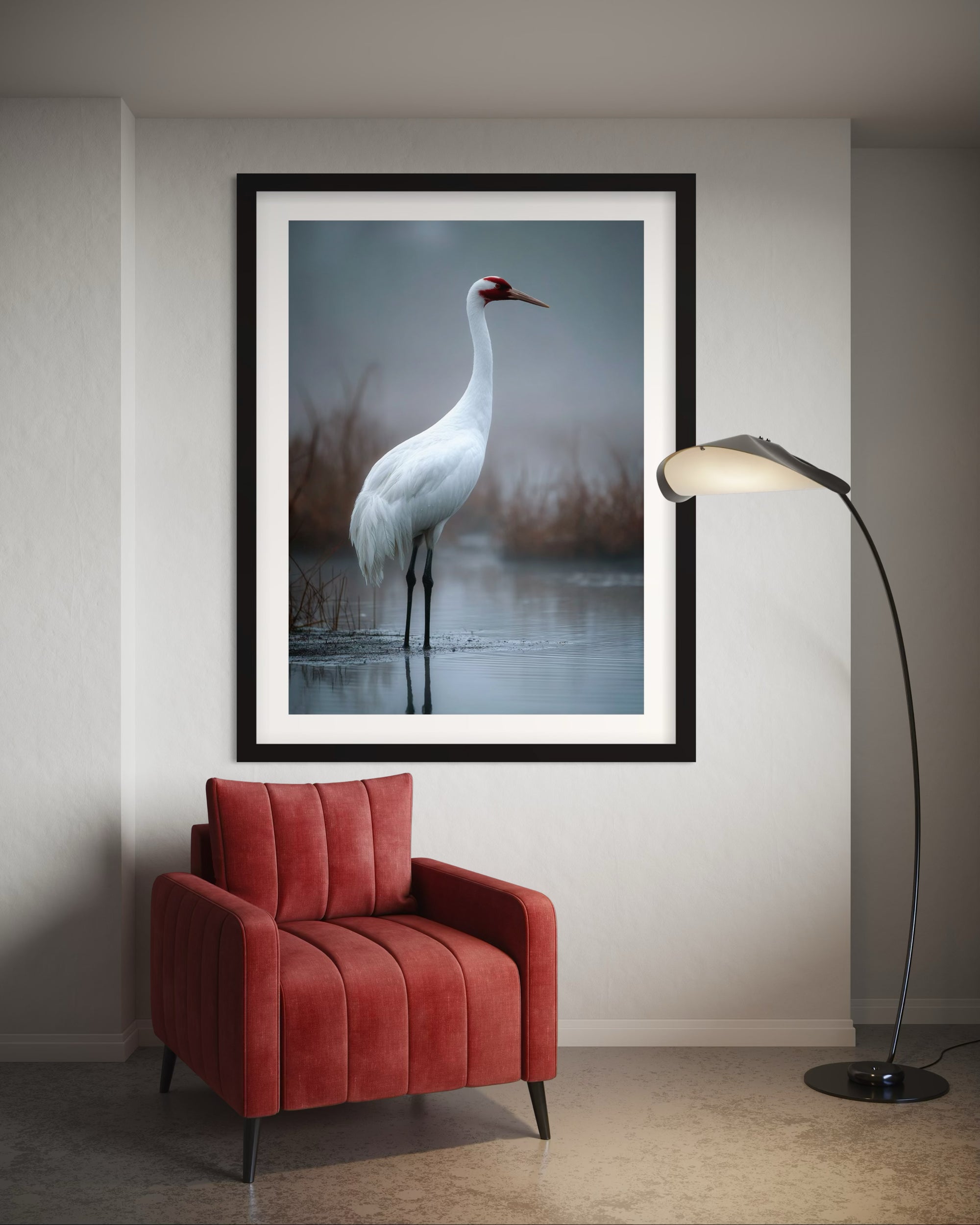 Great White Heron in Winter Light