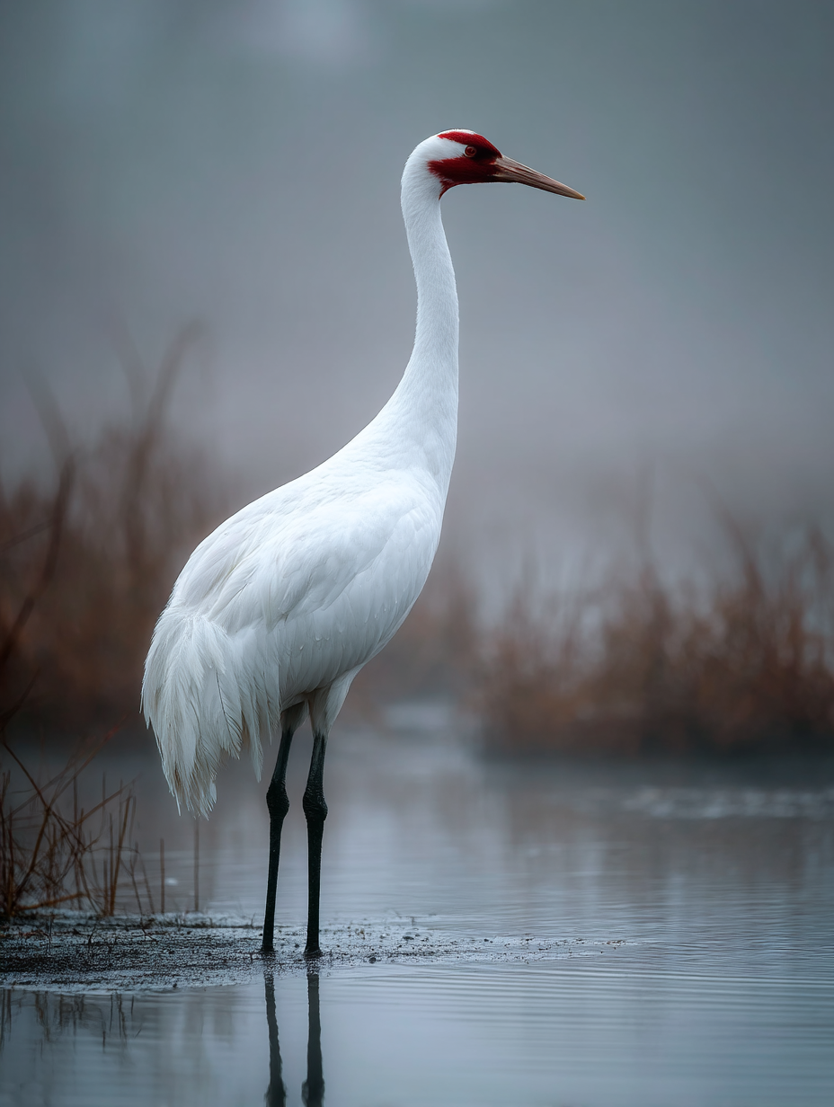 Great White Heron in Winter Light